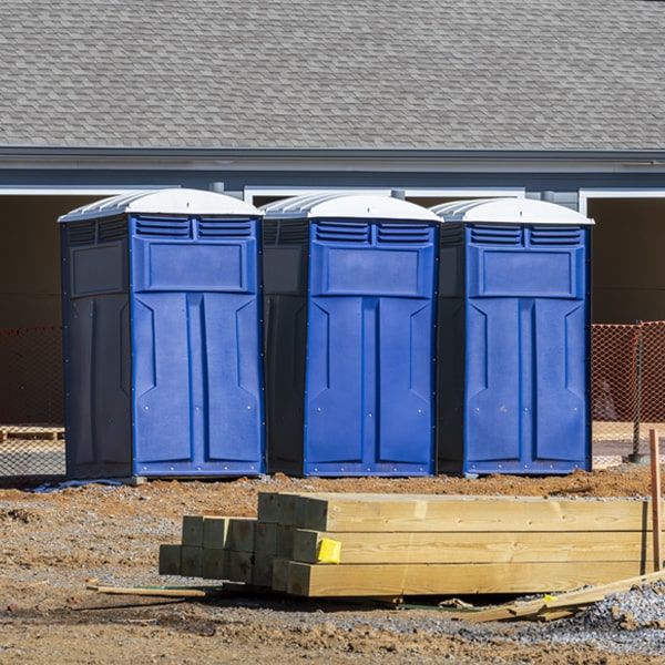 what is the expected delivery and pickup timeframe for the portable toilets in Ponderosa Pine NM